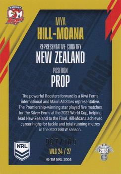 2024 NRL Traders Titanium - World In League Gold #WLG24 Mya Hill-Moana Back